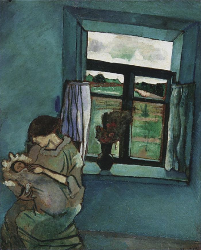 Marc Chagall Andere Malerei - Bella und Ida am Fenster