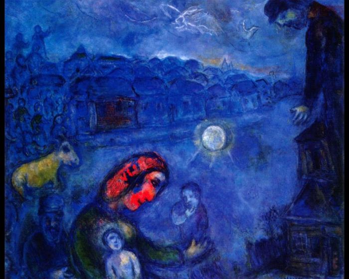 Marc Chagall Andere Malerei - Blaues Dorf