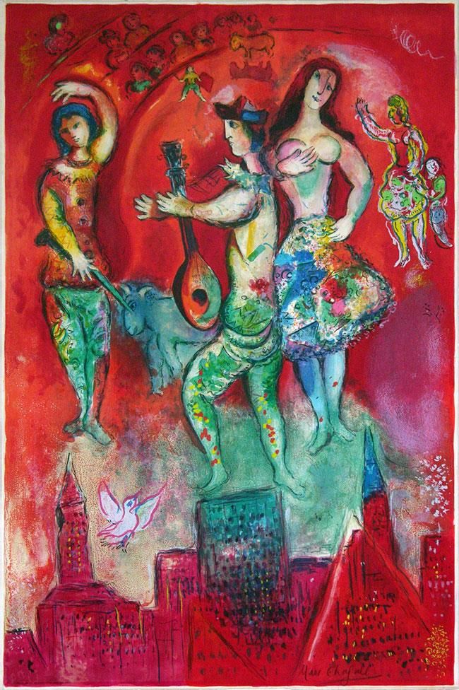 Marc Chagall Andere Malerei - Carmen-Farblithographie