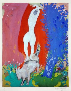 zeitgenössische kunst von Marc Chagall - Zirkusfrau