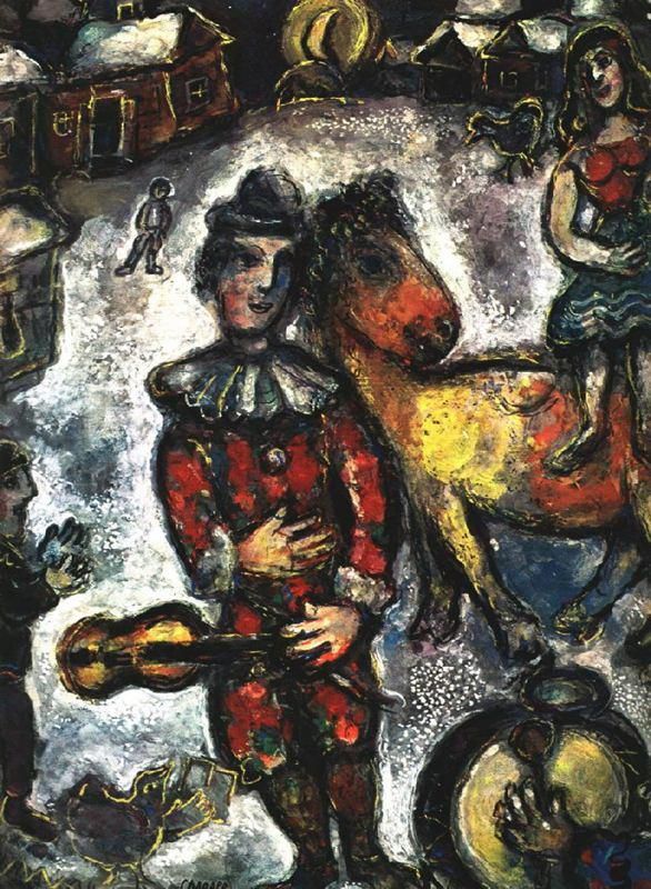 Marc Chagall Andere Malerei - Zirkus im Dorf