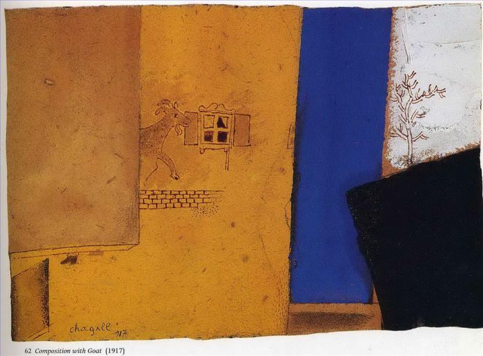 Marc Chagall Andere Malerei - Komposition mit Ziege