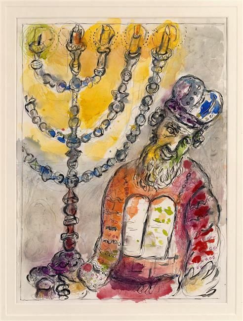 Marc Chagall Andere Malerei - Weihe von Aaron und seinem Sohn