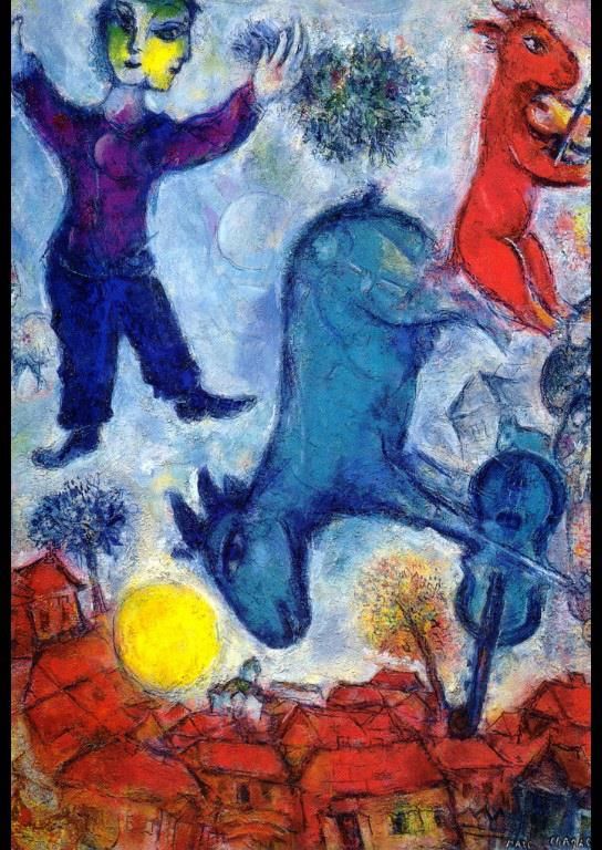 Marc Chagall Andere Malerei - Kühe über Witebsk