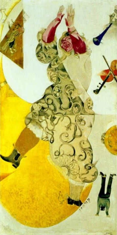 Marc Chagall Andere Malerei - Tanztafel für das Jüdische Theater Moskau, Tempera, Gouache und Kaolin
