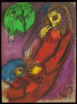 zeitgenössische kunst von Marc Chagall - David und Absalom