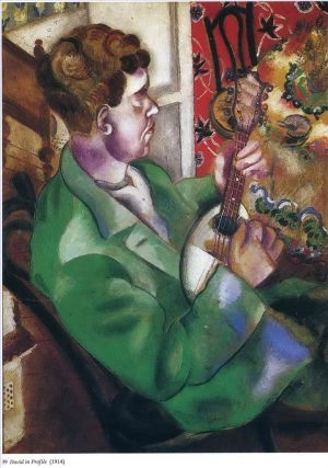 zeitgenössische kunst von Marc Chagall - David im Profil