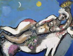 zeitgenössische kunst von Marc Chagall - Reiterin