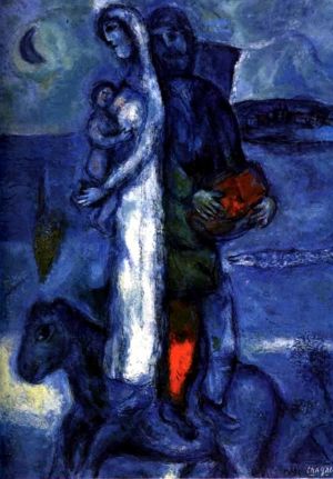 zeitgenössische kunst von Marc Chagall - Fischerfamilie