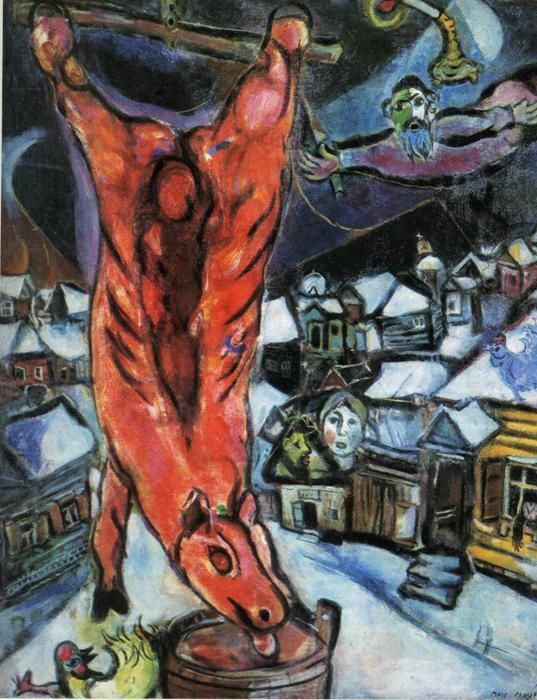 Marc Chagall Andere Malerei - Gehäuteter Ochse