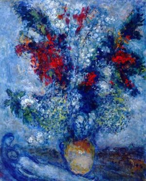 zeitgenössische kunst von Marc Chagall - Blumenstrauß