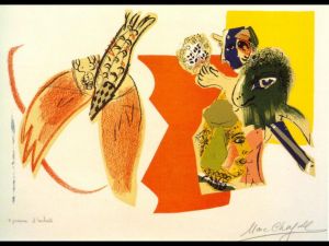 zeitgenössische kunst von Marc Chagall - Fliegender Fisch