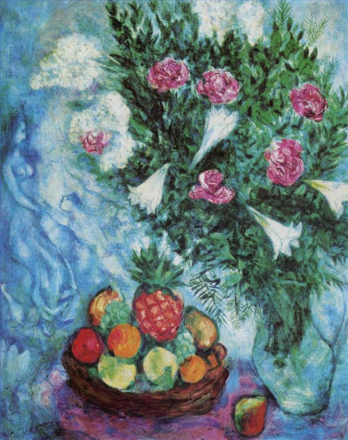 Marc Chagall Andere Malerei - Früchte und Blumen