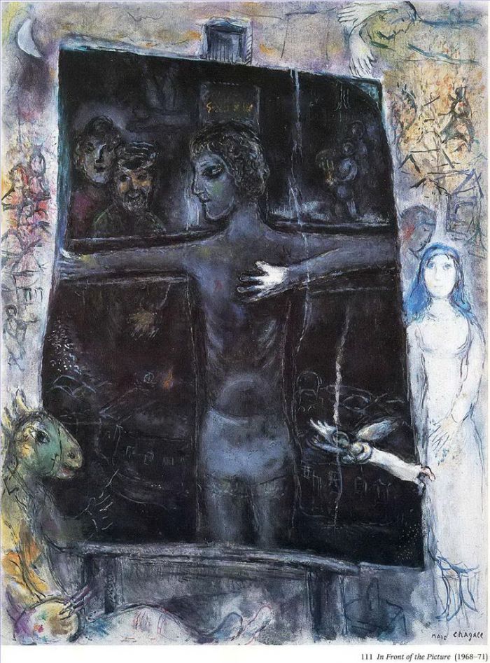 Marc Chagall Andere Malerei - Vor dem Bild