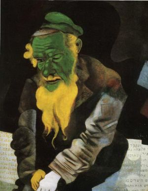 zeitgenössische kunst von Marc Chagall - Jude in Grün