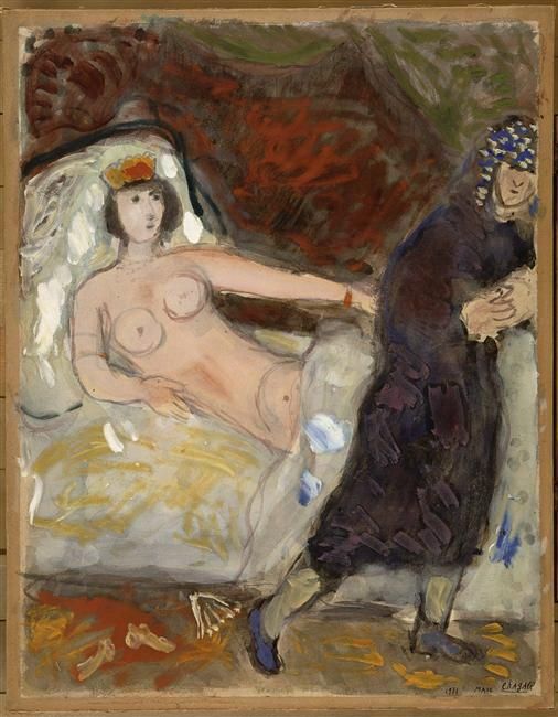 Marc Chagall Andere Malerei - Joseph und Potiphars Frau
