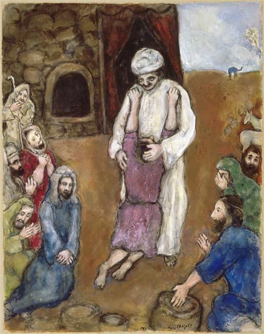 Marc Chagall Andere Malerei - Joseph wurde von seinen Brüdern anerkannt