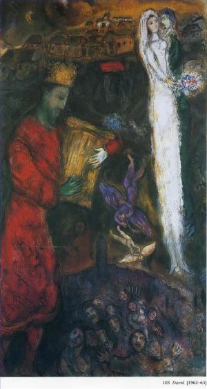 zeitgenössische kunst von Marc Chagall - König David