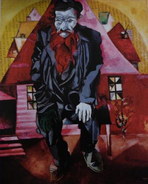 zeitgenössische kunst von Marc Chagall - Le Juif Rouge