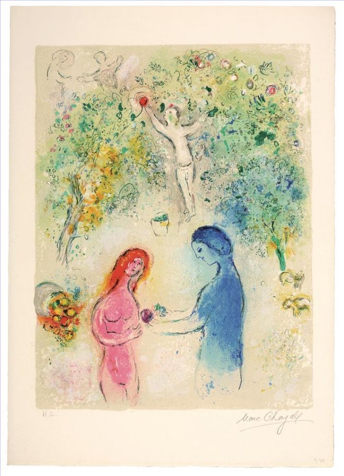 Marc Chagall Andere Malerei - Lithographie der Message Biblique