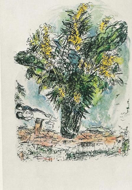 Marc Chagall Andere Malerei - Mimosen-Lithographie