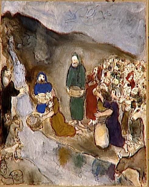 Marc Chagall Andere Malerei - Moses und der markante Felsen