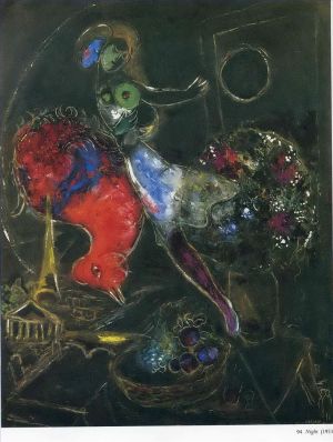 zeitgenössische kunst von Marc Chagall - Nacht