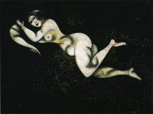 zeitgenössische kunst von Marc Chagall - Nackter liegender Akt
