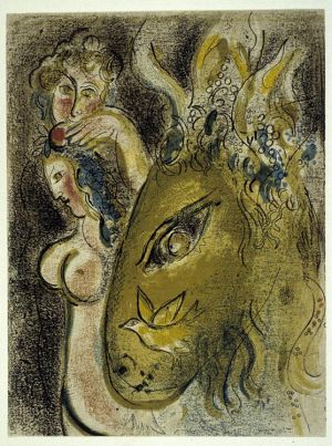 zeitgenössische kunst von Marc Chagall - Paradies-Lithographie