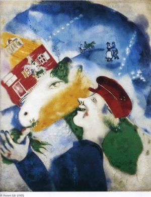 zeitgenössische kunst von Marc Chagall - Bauernleben