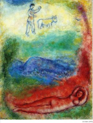 zeitgenössische kunst von Marc Chagall - Ausruhen