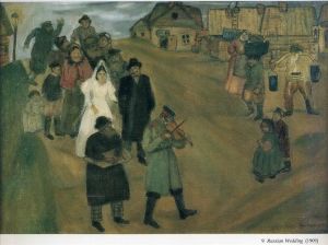 zeitgenössische kunst von Marc Chagall - Russische Hochzeit