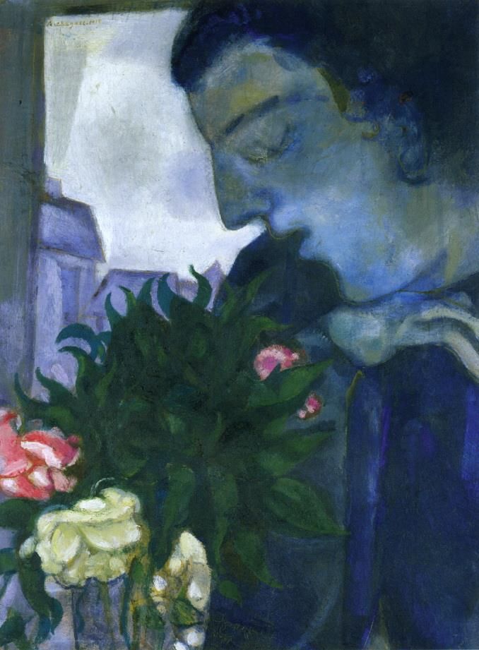 Marc Chagall Andere Malerei - Selbstporträt im Profil