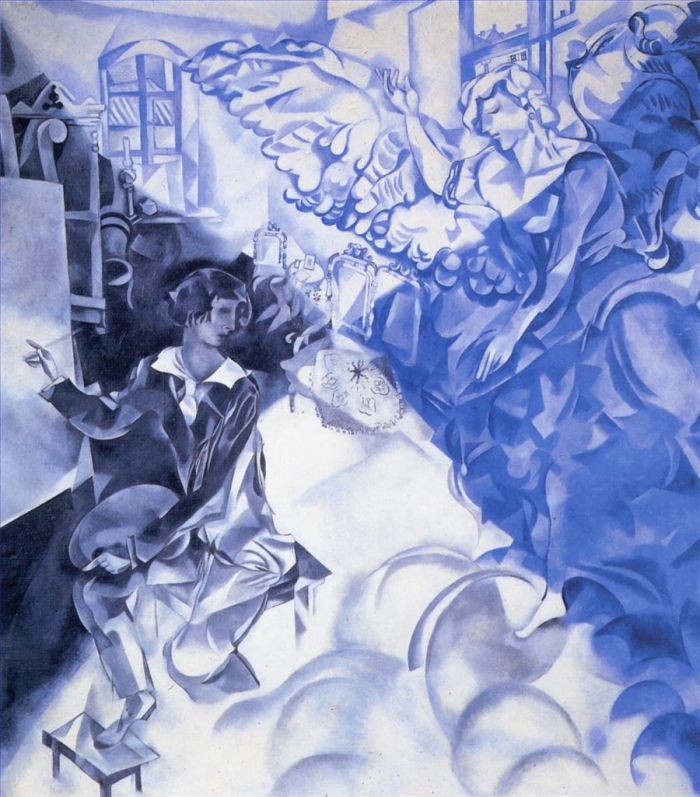 Marc Chagall Andere Malerei - Selbstporträt mit Muse