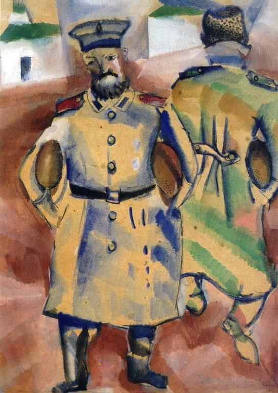 Marc Chagall Andere Malerei - Soldaten mit Brot