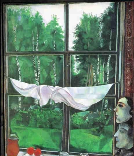 Marc Chagall Andere Malerei - SummerHouse Fenstertempera auf Papier