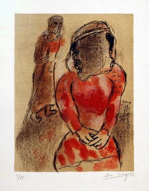 zeitgenössische kunst von Marc Chagall - Tamar, Schwiegertochter von Juda aus der Bibel