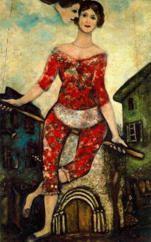 zeitgenössische kunst von Marc Chagall - Der Akrobat