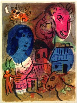 zeitgenössische kunst von Marc Chagall - Die Antilopa-Passagiere