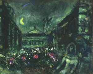 zeitgenössische kunst von Marc Chagall - Die Allee der Oper