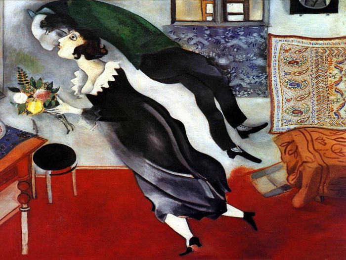 Marc Chagall Andere Malerei - Der Geburtstag