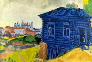 zeitgenössische kunst von Marc Chagall - Das Blaue Haus