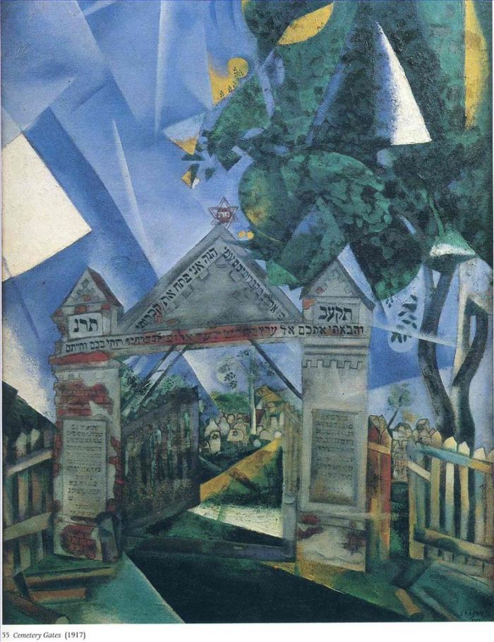 Marc Chagall Andere Malerei - Die Friedhofstore