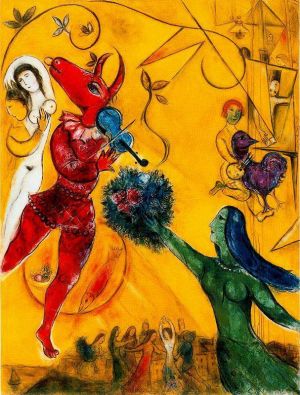 zeitgenössische kunst von Marc Chagall - Der Tanz