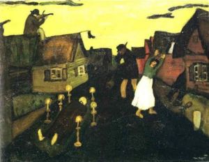 zeitgenössische kunst von Marc Chagall - Der tote Mann