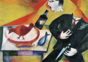 zeitgenössische kunst von Marc Chagall - Der Trunkenbold