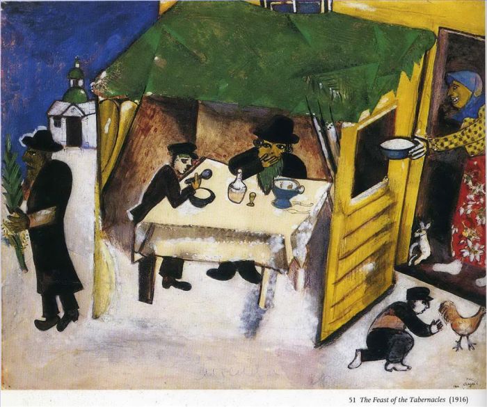Marc Chagall Andere Malerei - Das Laubhüttenfest