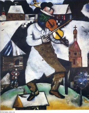 zeitgenössische kunst von Marc Chagall - Der Geiger 2