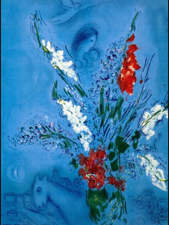 Marc Chagall Andere Malerei - Die Gladiolen