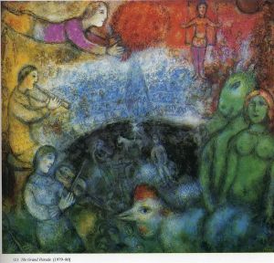 zeitgenössische kunst von Marc Chagall - Die große Parade